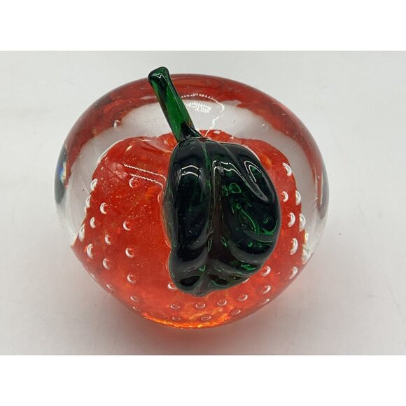 Lenox Retired "Orchard Glory" Handblown Crystal Apple Paperweight With Box & COA - Picture 10 of 15